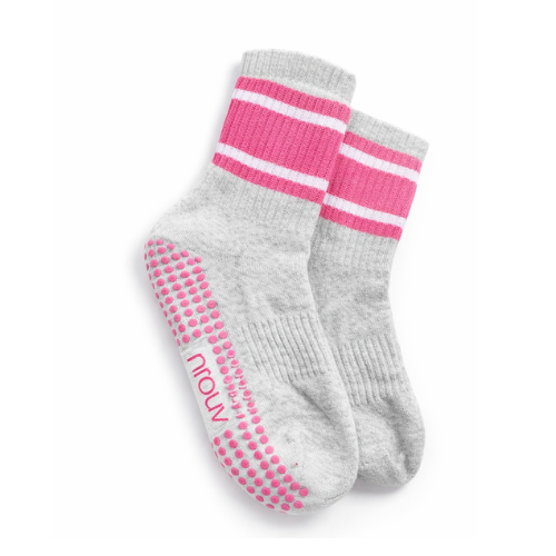 Mouv Short Grip Socks With Lines