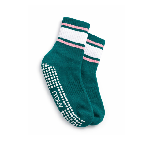 Mouv Short Grip Socks With Lines
